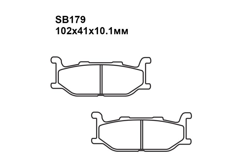 Тормозные колодки SB179 на SYM SB 125 N - Wolf (Карбюратор) 2011-2015 передние