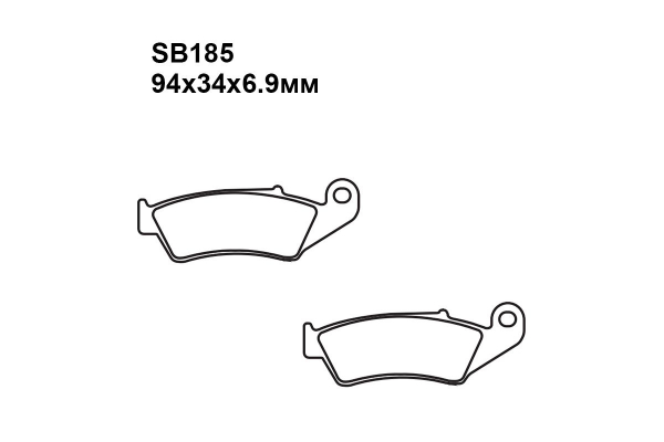 Тормозные колодки SB185 на HONDA TRX 450 2004-2009 передние правые