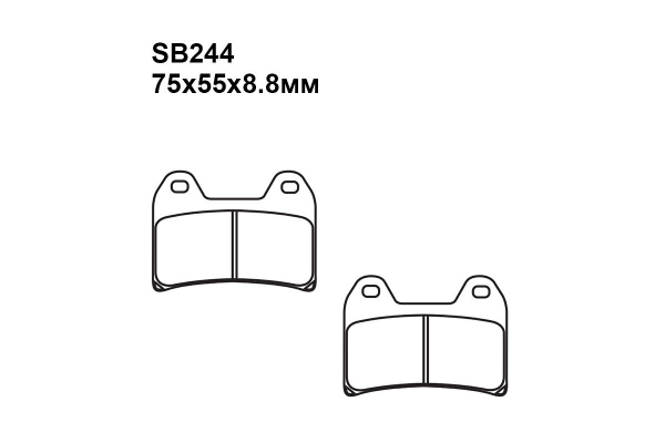 Комплект тормозных колодок SB244|SB244|SB213 на APRILIA Dorsoduro 750 Factory (ABS) 2010-2012
