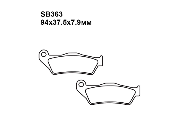 Комплект тормозных колодок SB363|SB363 на HARLEY DAVIDSON XG 500 Street 494 куб.см. 2014-2015