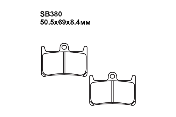 Тормозные колодки SB380 на KAWASAKI ST 700 Stallion 2014-2018 передние