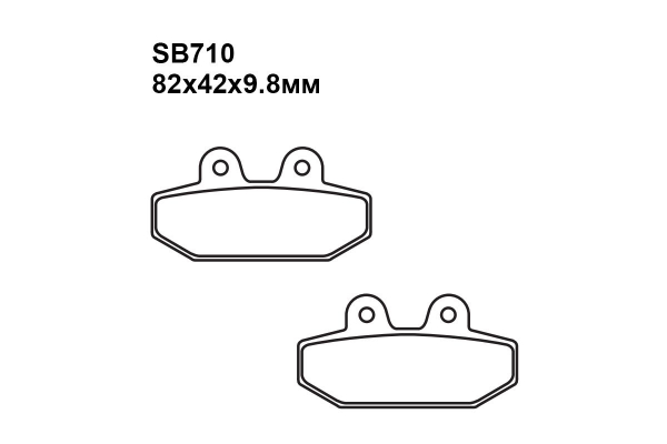 Комплект тормозных колодок SB296|SB710 на HARLEY DAVIDSON FLSB Sport Glide 1745 2018-2022