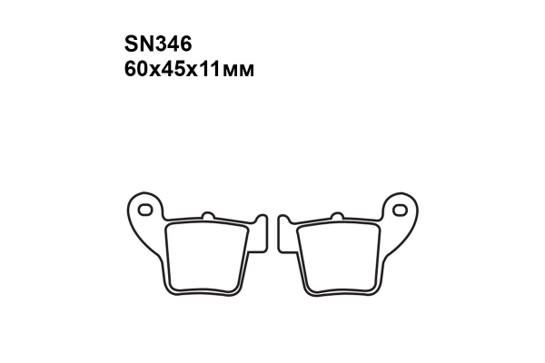 Комплект тормозных колодок SN185|SN346 на HONDA CRF 250 X 2004-2020