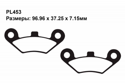 Комплект тормозных колодок PL453|PL453|PL344 на CF-MOTO CF 625 X6 Terralander 2011-2015