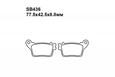 Комплект тормозных колодок SB296|SB296|SB436 на KAWASAKI ZX-6R 636 Юбилейный (ZX 636 ABS - 636 куб.см.) 2015