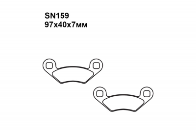 Тормозные колодки SN159 на POLARIS RZR 570 (RZR) 2014-2020 задние правые