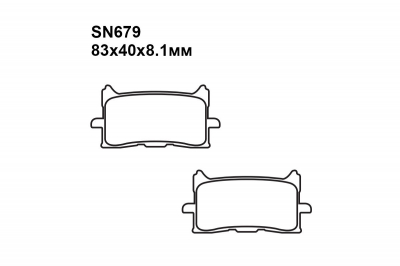 Тормозные колодки SN679 на HONDA CBR 650 R ABS 2019-2021 передние